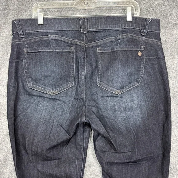 Democracy Jeans Womens 18 Blue Ab Solution Skinny Jeans Dark Indigo Stretch - Picture 4 of 13